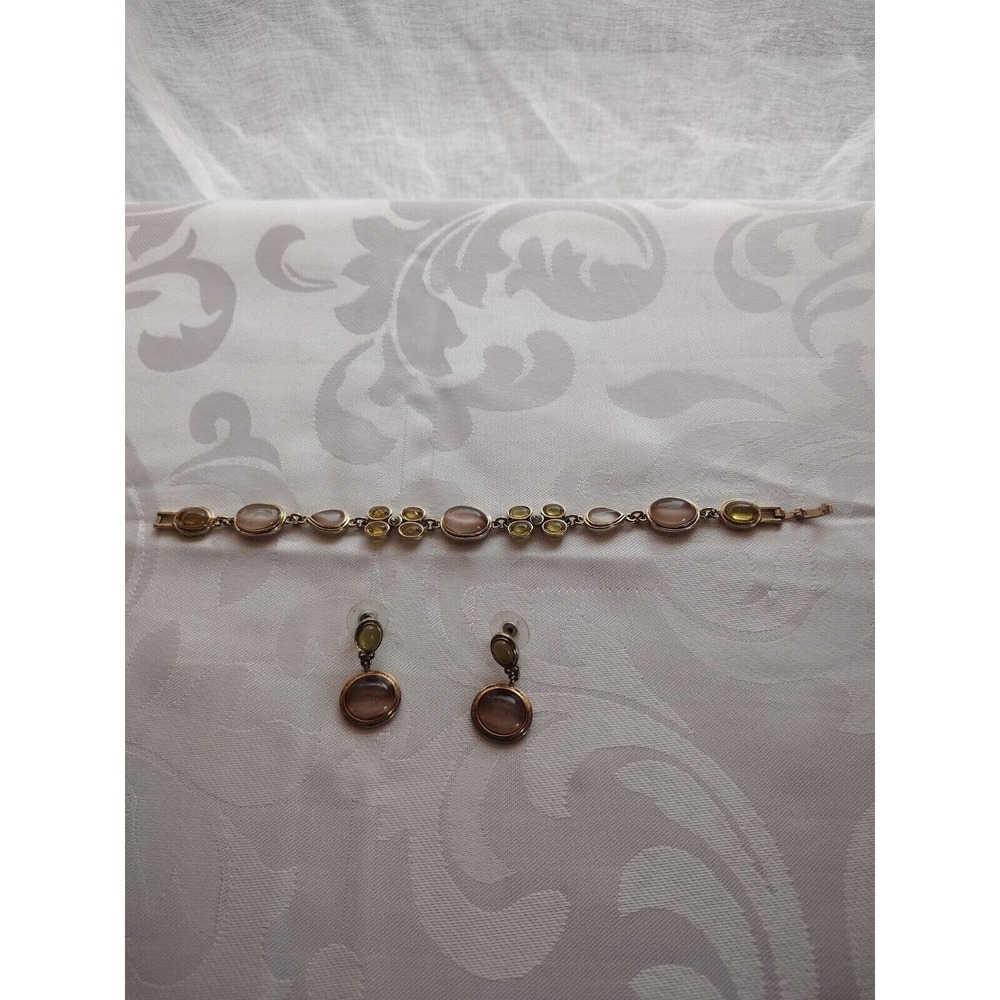Vintage Monet Bracelet And Earring Set